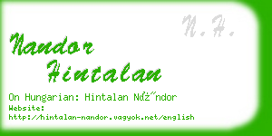 nandor hintalan business card